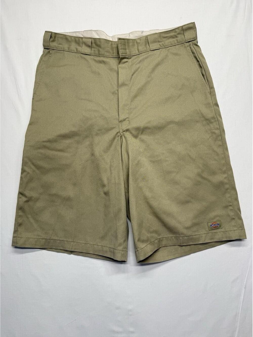 Vintage Dickies Loose Fit Shorts Tan Baggy Wide Leg Skateboard 80s 90s Y2K